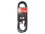 Stagg SYC3-MPS2CM E Y-kabel 3,5mm jack M naar RCA M 3m