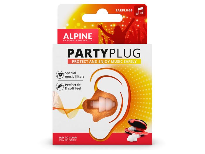 Alpine PartyPlug Transparant Vooraanzicht