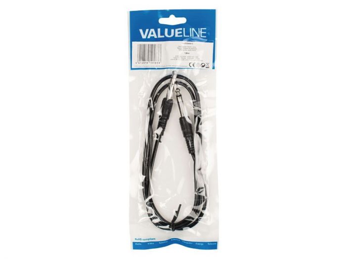 Valueline Stereo Jack kabel 1m (VLAP23000B10)