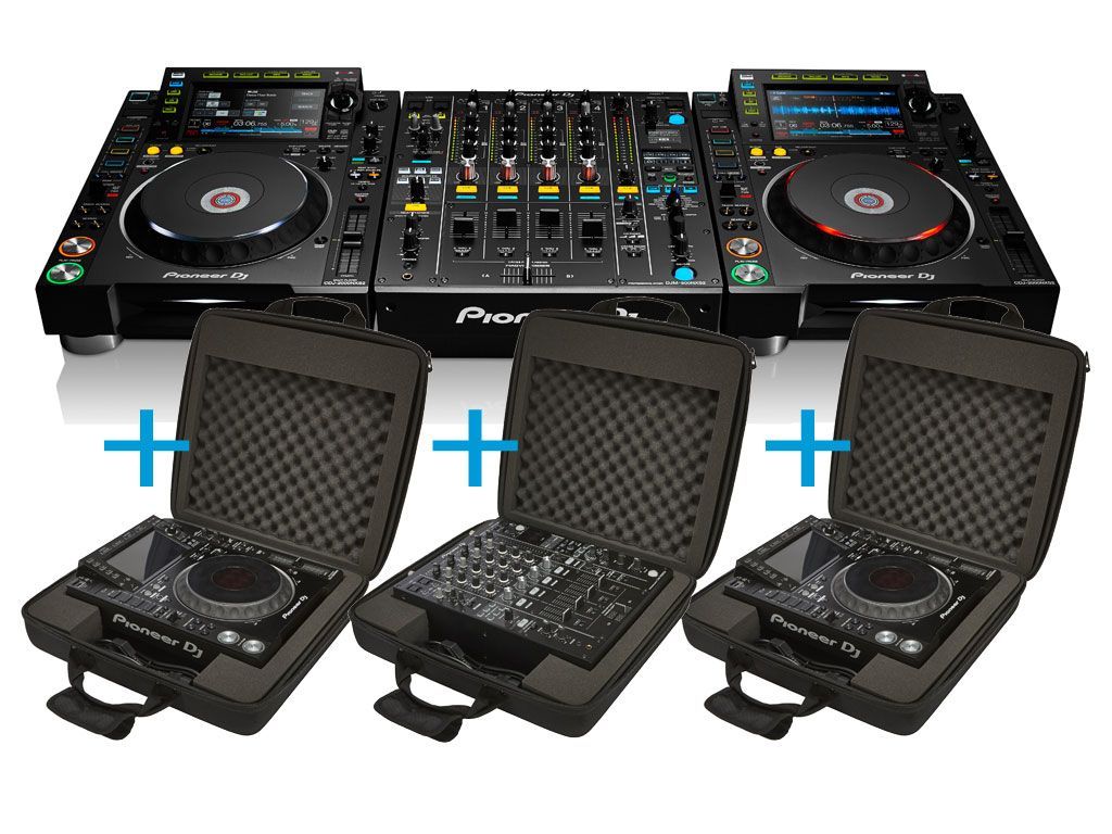 Pioneer DJ set 2 x CDJ-2000 NXS2 en 1 x DJM-900 NXS2